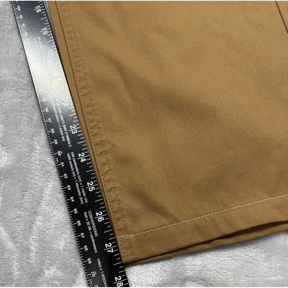 Bonobos Mens Chino Pants 33x30 Brown Cotton Twill Straight Leg Flat Front Khakis